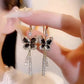 🔥HOT SALE 🎁Crystal Butterfly Tassel Earrings