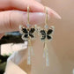 🔥HOT SALE 🎁Crystal Butterfly Tassel Earrings