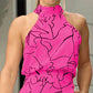 Women's Stylish Slim Fit Wide Leg Printed Jumpsuit