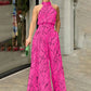 Women's Stylish Slim Fit Wide Leg Printed Jumpsuit