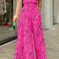 Women's Stylish Slim Fit Wide Leg Printed Jumpsuit